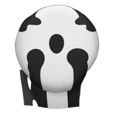 corsica flag white with black face in the center sticker