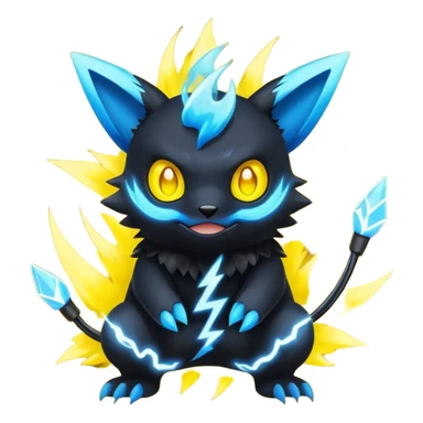 Elemental Dark-type-Electric-type natural Pokémon-Fakémon-creature sticker