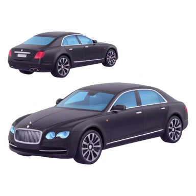 Add a transparent film next to the black luxury car, clearly separated and visible, as if ready to be applied, keep the elegant 3D style sticker