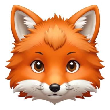 Cute baby fox head sticker