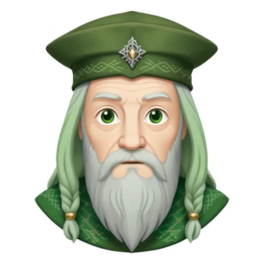 Dumbledore green scotland Tam o'shanter cap with small decorative patterns sticker