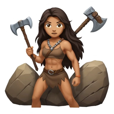 primal cave woman sticker