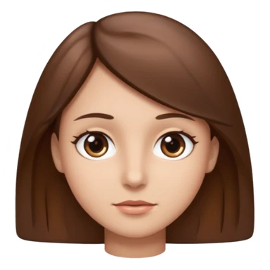 nonchalant brown hair and eyes sticker