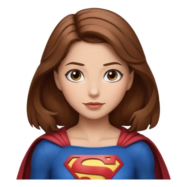 Supergirl with brown hair sticker
