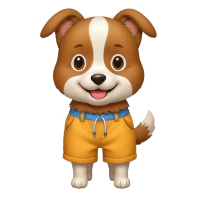 Dog wit shorts on sticker