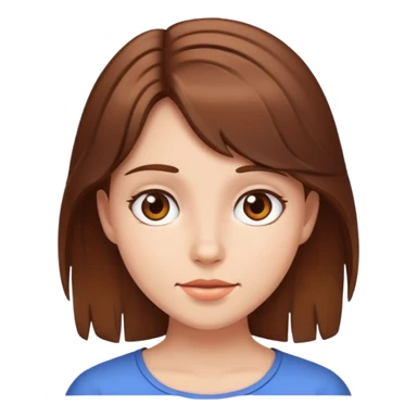 Girl whit brown hair sticker