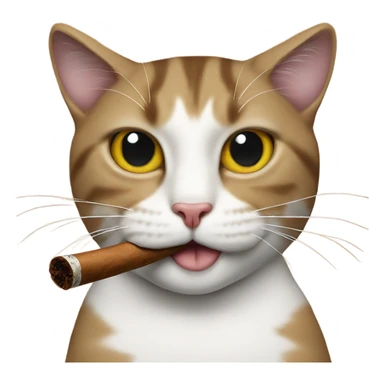 Cat smoking a cigar  sticker