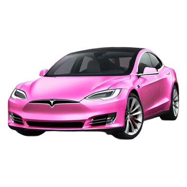 Pink Tesla  sticker