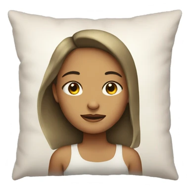 a girl with a pillow sticker