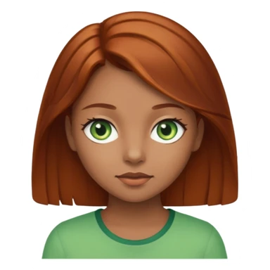 Girl with light brown skin auburn hair sticker