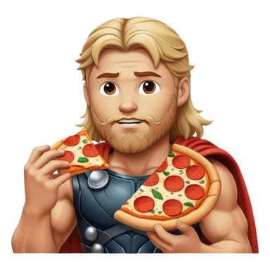 Thor eat pizza sticker
