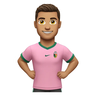 Cristiano ronaldo con camiseta rosa sticker