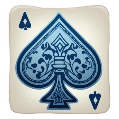 Ace of spades card in blue color sticker