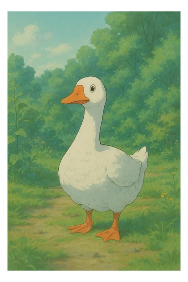 a goose standing sticker