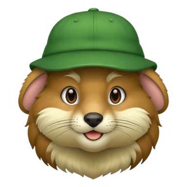 animal with green cap sticker