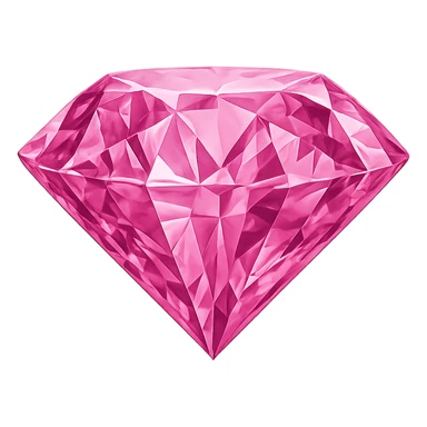 pink diamond, digital illustration, no background sticker