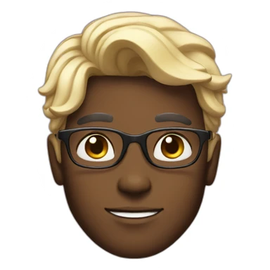 Posh-boy-with-raibow-hair sticker