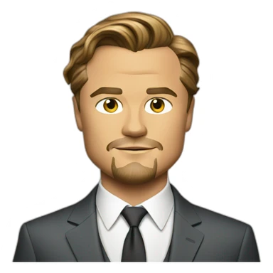 leonardo dicaprio cartoon wearing suit sticker