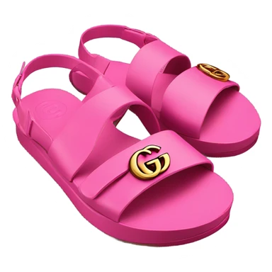 Platform Gucci sandals pink sticker