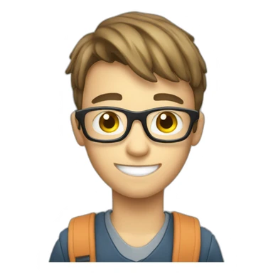 a student holding a school timetable sticker