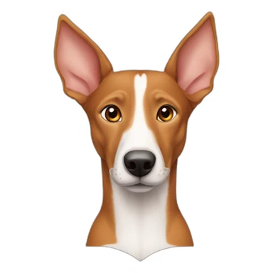 Chico con pelo corto con podenco marrón sticker