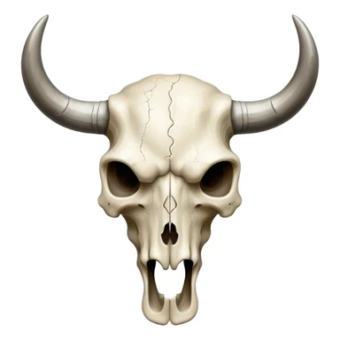 bull skull sticker