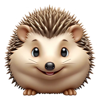 Cinematic Cheeky Hedgehog Portrait Emoji, Head tilted playfully with a mischievous squint and a tiny, cheeky grin, showcasing a compact, prickly body with soft quills and perky little ears, Simplified yet remarkably expressive features, highly detailed, glowing with a vibrant, playful glow, high shine, spirited and quirky, stylized with an air of whimsical woodland mischief, soft glowing outline, capturing the essence of a cheeky hedgehog that looks ready to roll out of the screen with playful attitude! sticker