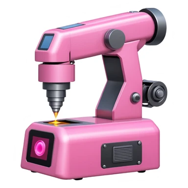 pink robotic machine welding laser sticker