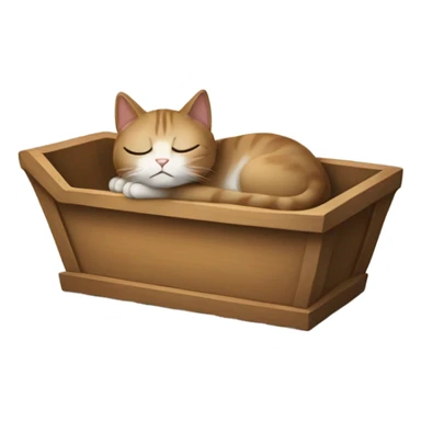 Cat in a coffin sticker