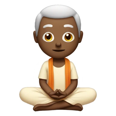 Old Yogi in deep meditation in lotus position sticker