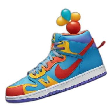 Clown wear nike shoes  sticker