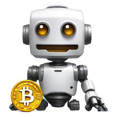 small bitcoin robot sticker