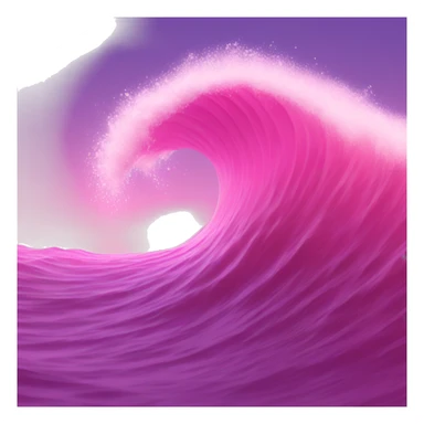 pink ocean wave sticker