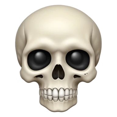 Skull emoji with chill emoji sticker