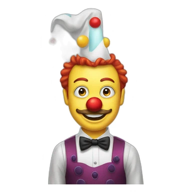 elon musk clown custume sticker