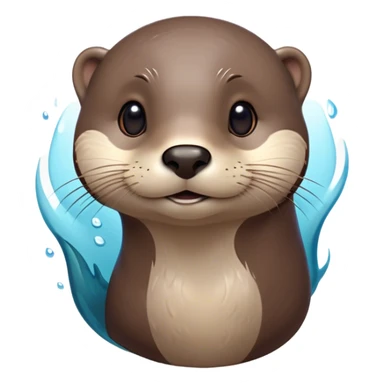 Cinematic Noble Otter Portrait Emoji, Poised and regal, with a sleek, streamlined build and a luxuriously smooth, well-groomed Fur of rich brown, deep-set soulful dark eyes, Simplified yet sharp and sophisticated features, highly detailed, glowing with a soft, dignified glow, high shine, intelligent and playful, stylized with an air of aquatic charm, focused and attentive, soft glowing outline, capturing the essence of a watchful and confident water-dweller, so majestic it feels as though it could glide out of the screen with effortless authority! sticker