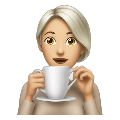 sipping tea gossip sticker