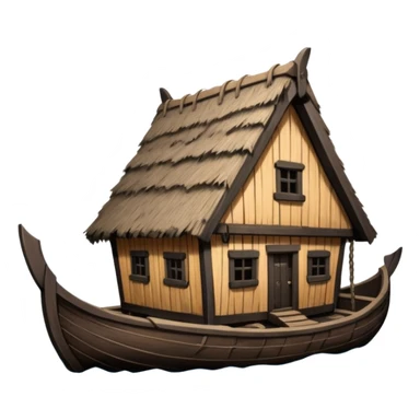 viking house from a ship sticker