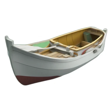 Bateau dans un lac sticker