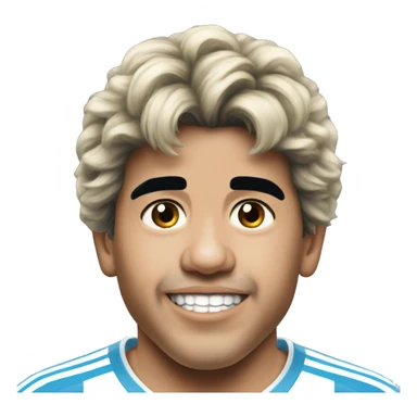 maradona argentina young smile sticker