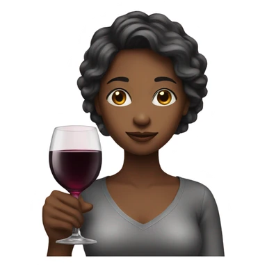 Girl with a glass of wine  sticker