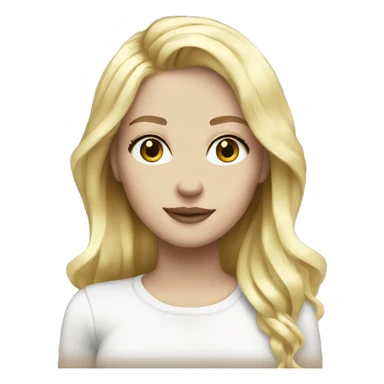 girl dj blonde hair white pale skin sticker