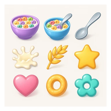 CEREALI EMOJI STYLE IPHONE sticker