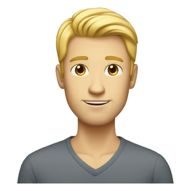 tall guy with very little blonde hair sticker