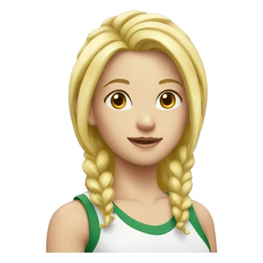 blond sport girl sticker