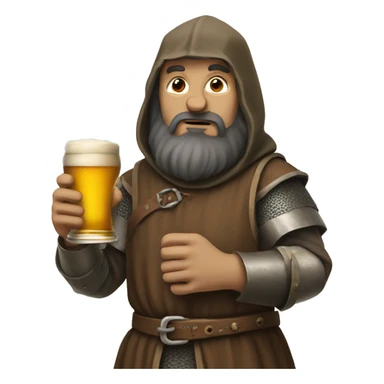 medieval holding only one beer sticker