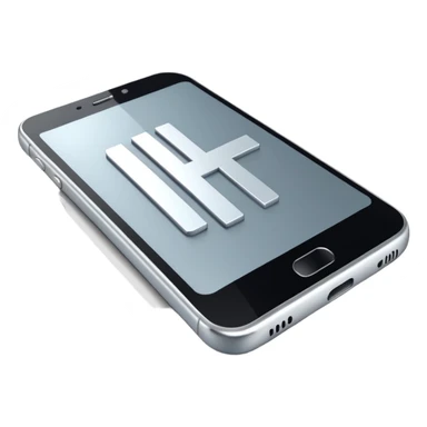 smartphone with AI and a hashtag symbol sticker