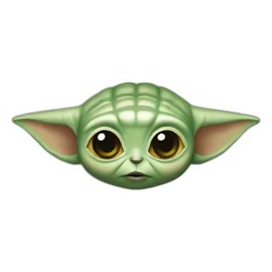 baby yoda head sticker