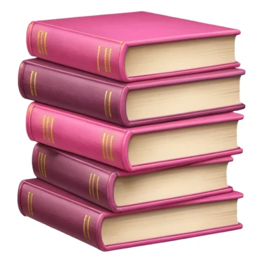 Libros en tonos rosas sticker