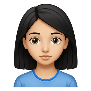 Fait une fille de 15 ans tunisienne avec les cheveux noir lisse sticker